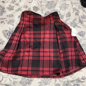 Red and black skirt